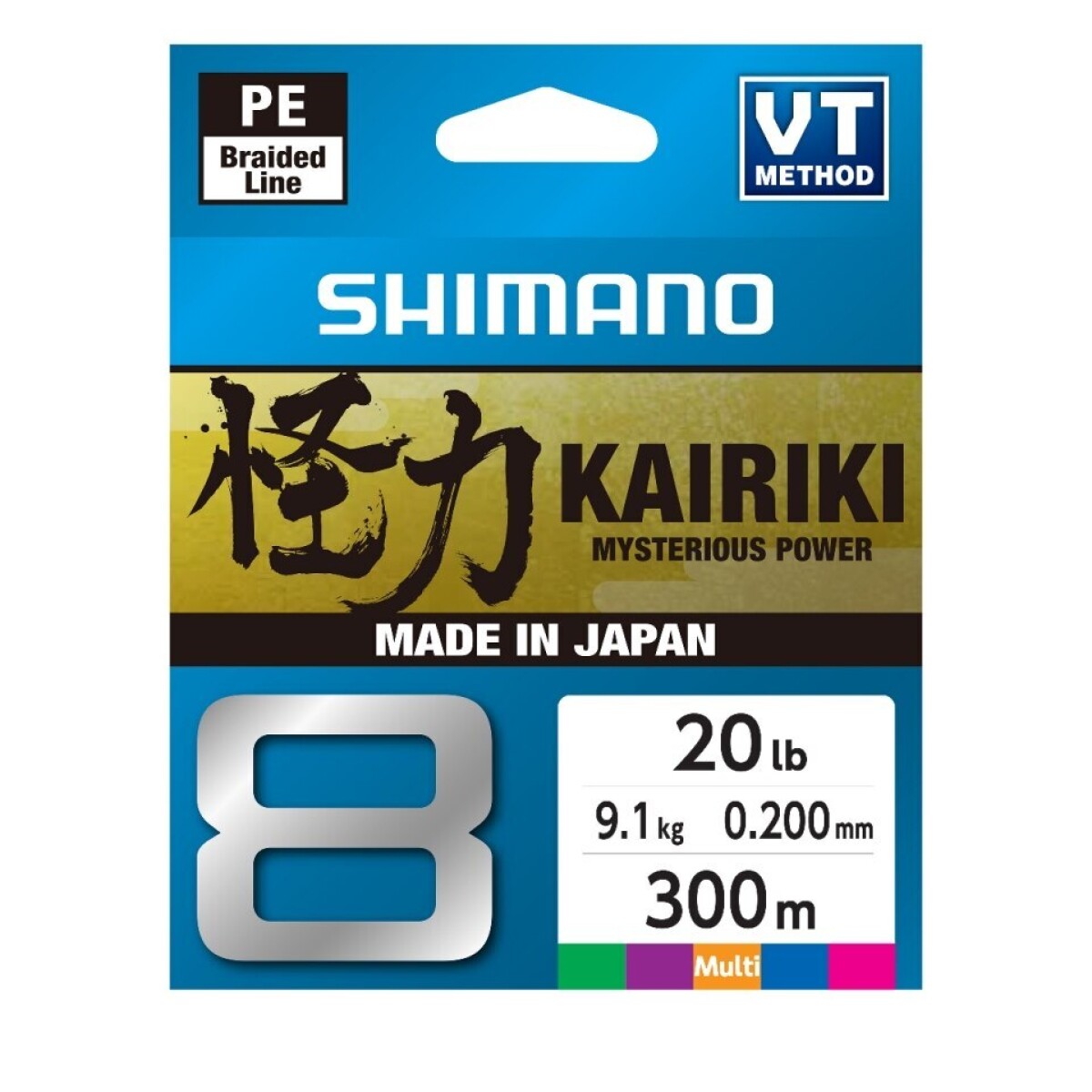 Línea multifilamento Kairiki 8 0.200mm - 300m, 20 libras 