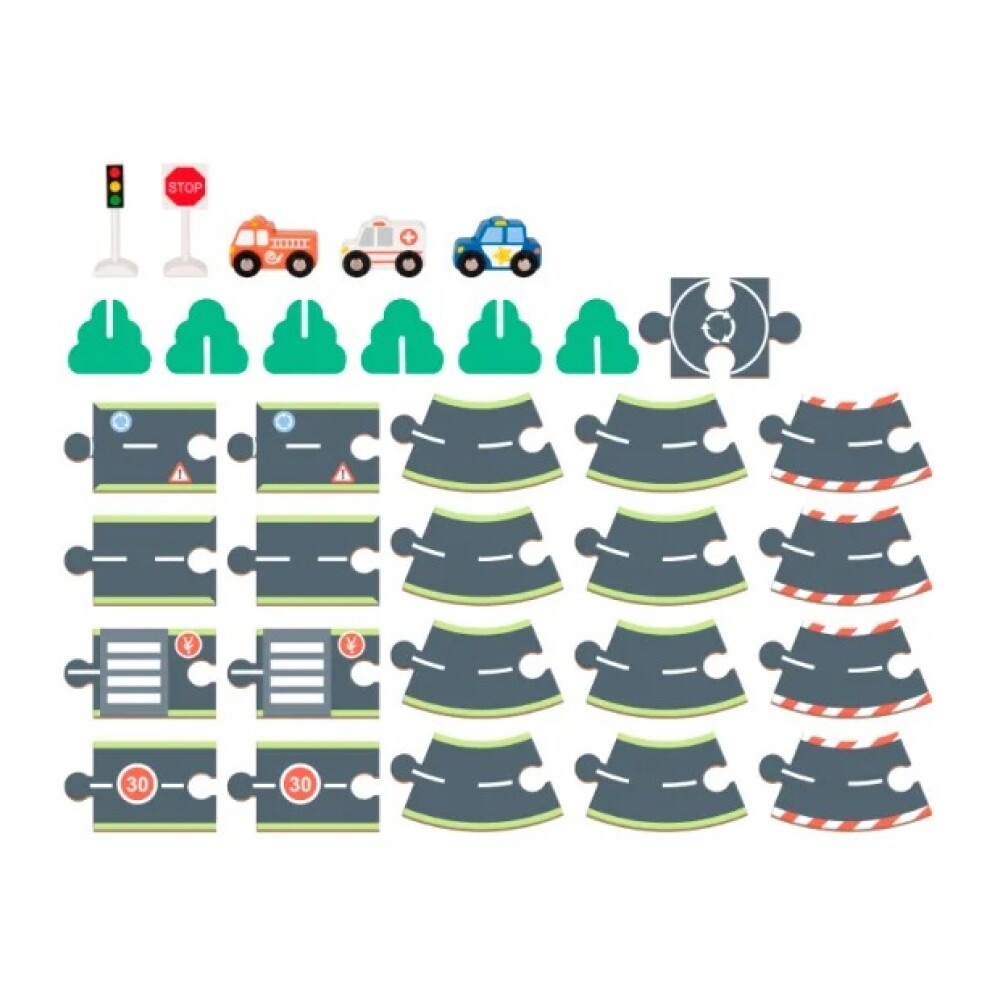 Set de juego en madera HiPando autopista Set de juego en madera HiPando autopista