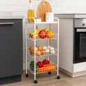 ESTANTE ORGANIZADOR FRUTERO 4 PISOS 41X23X82,5CM Blanco