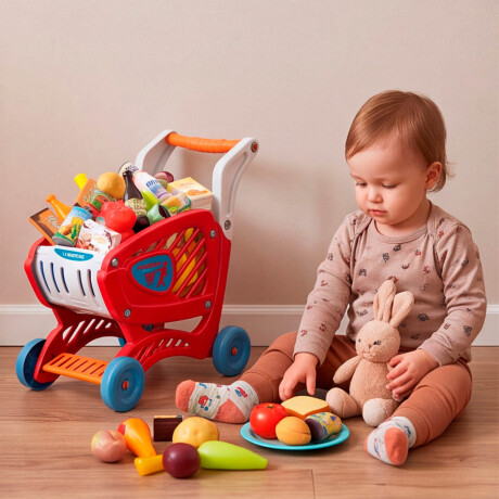 Set Carrito Compras 64 Pcs Supermercado Juguete Set Carrito Compras 64 Pcs Supermercado Juguete