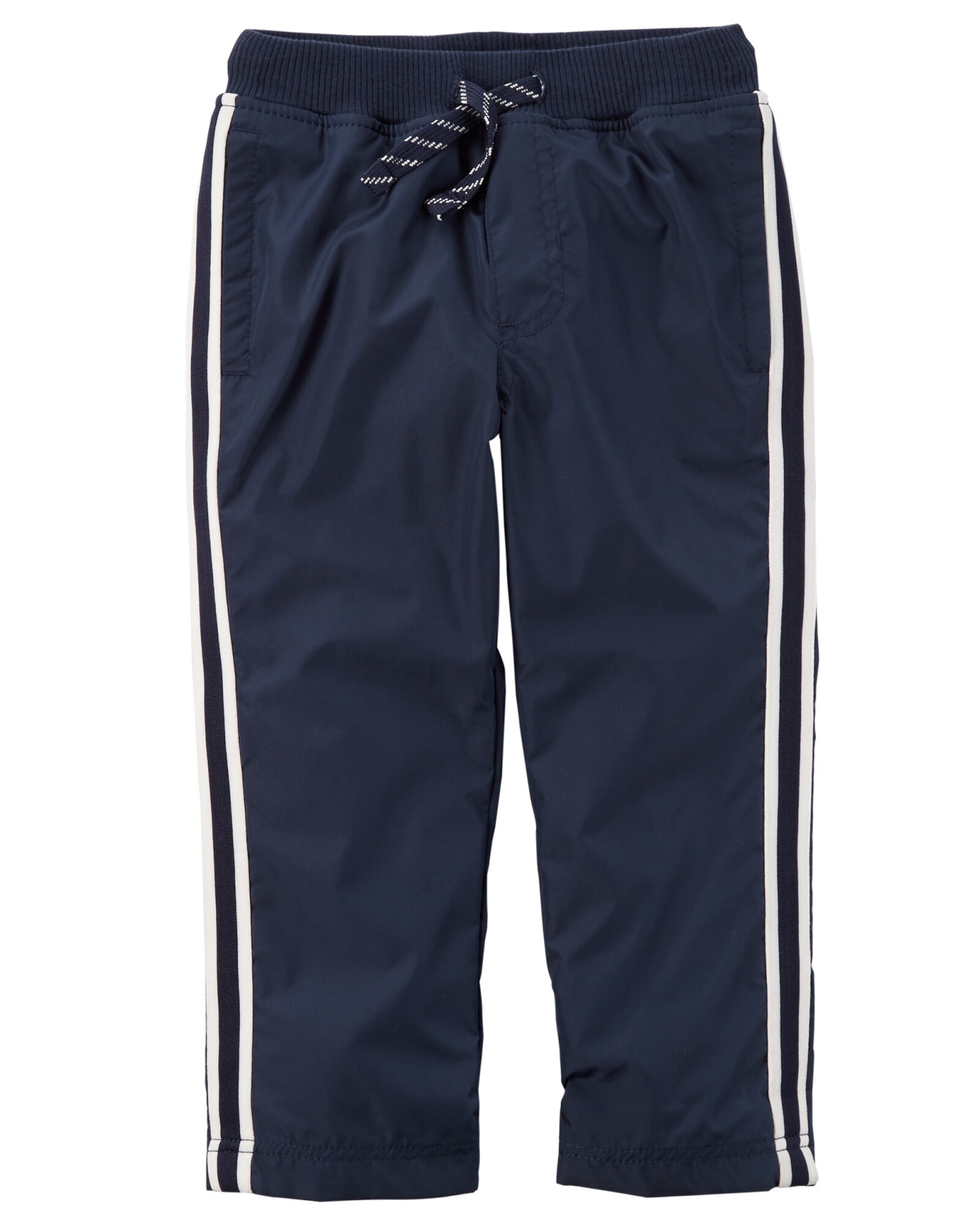 Pantalón deportivo con cordón y líneas laterales Sin color
