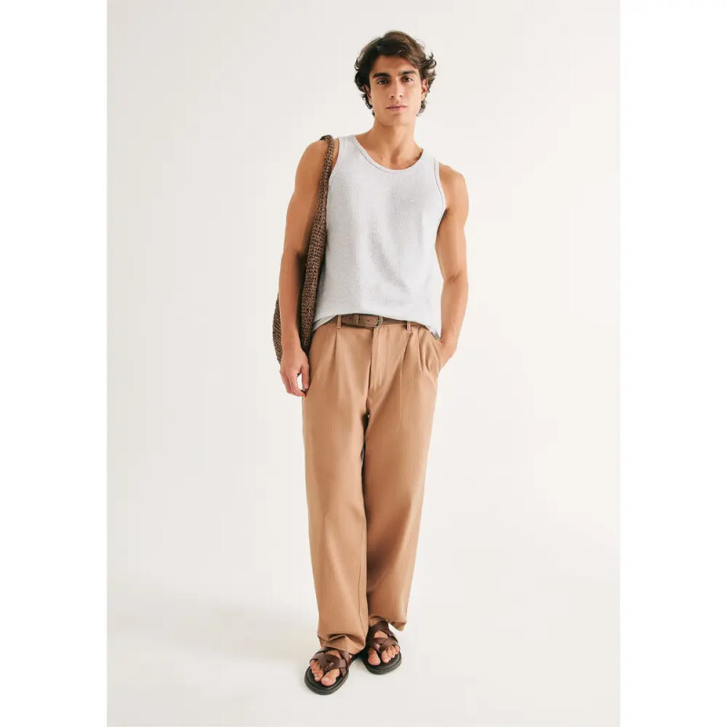 CAMISETA REGATA MASC BRANCO MESCLA