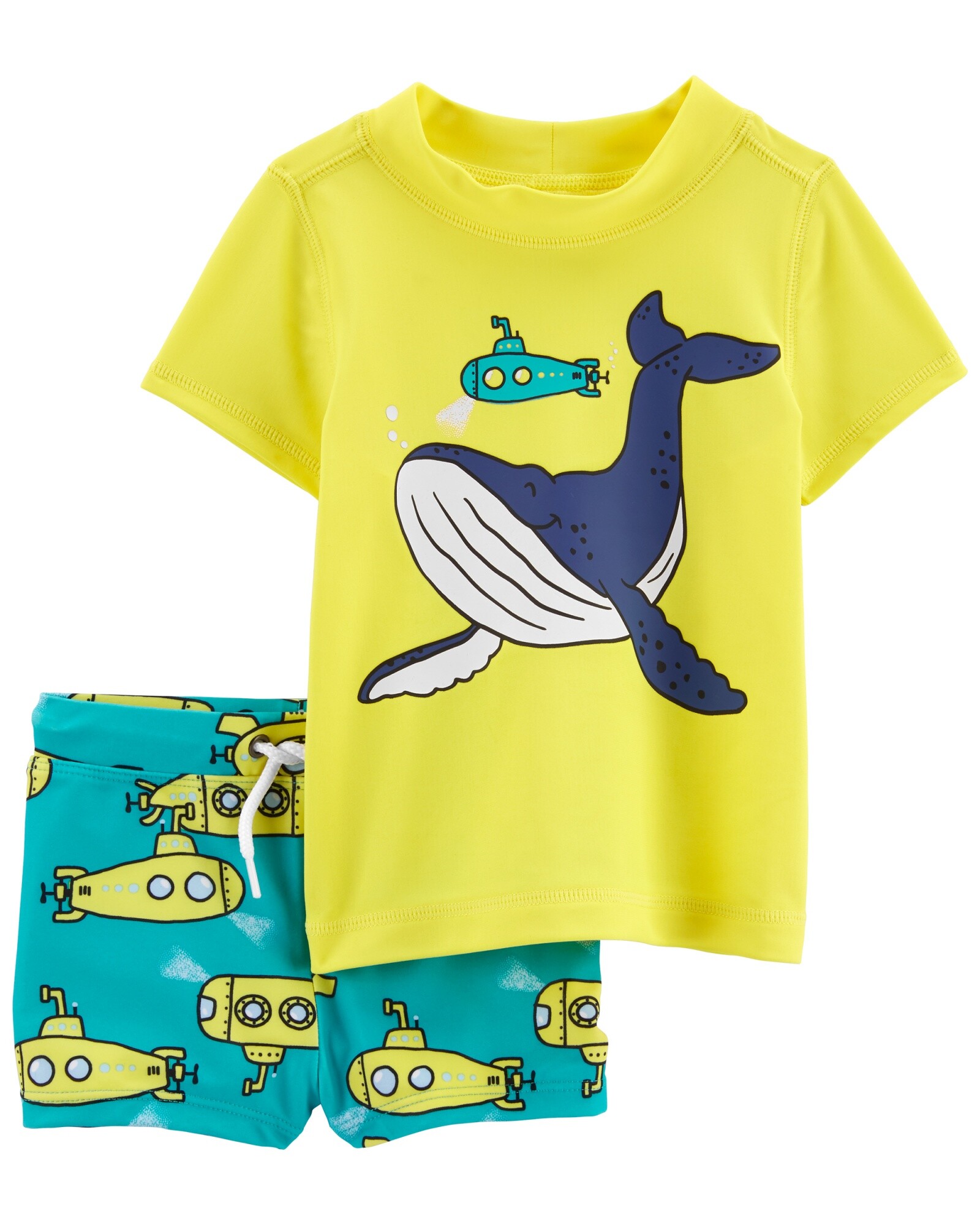 Traje de baño dos piezas con upf 50+ diseño submarino Sin color