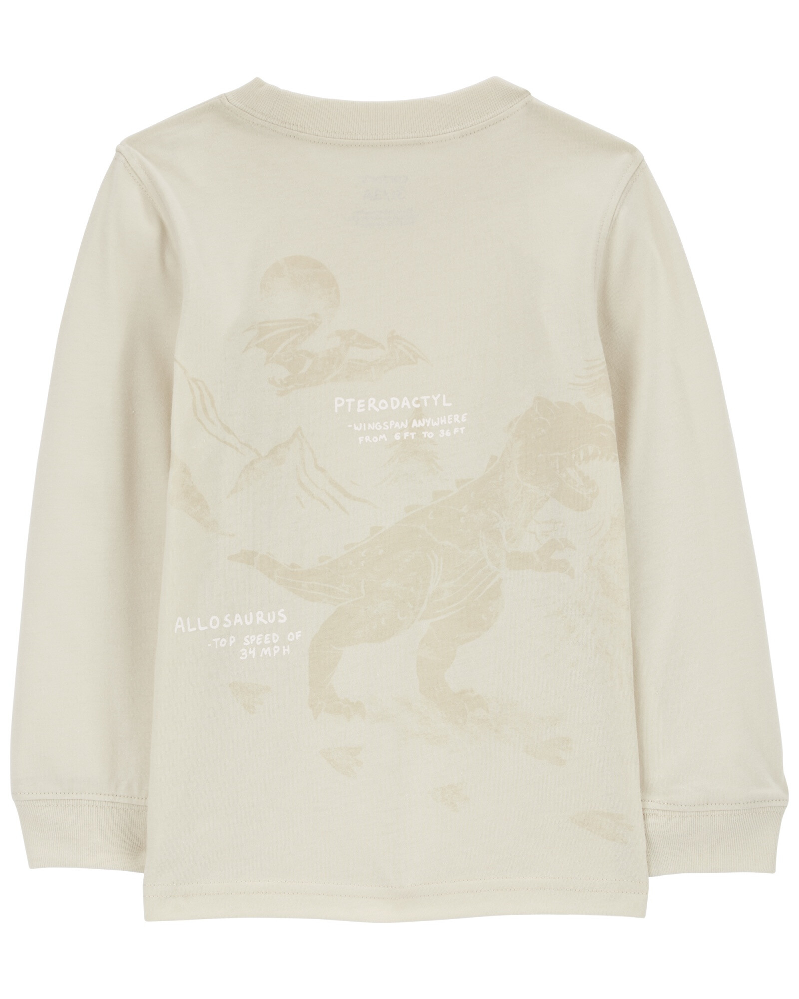 Remera de algodón, manga larga, estampa dino Remera de algodón, manga larga, estampa dino
