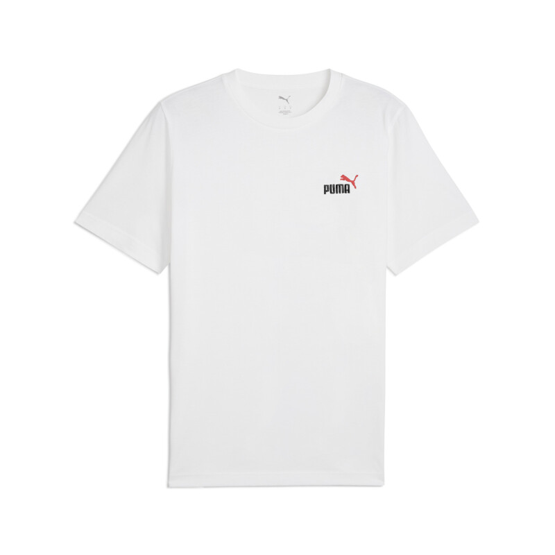 Remera Puma ESS 2 COLOR Small No. 1 Logo Tee de Hombre - 684717 02 Blanco