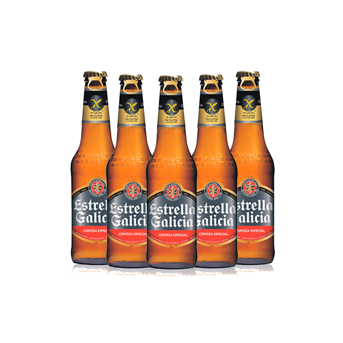 Cerveza Estrella Galicia sin Gluten 24 unidades - 330 ml 