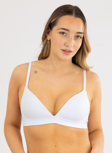 Soutien triangulo preformado cotton copa b Blanco