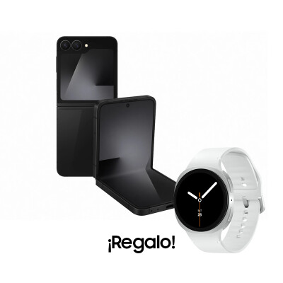 Samsung Galaxy Z Flip7 FE 5G 256 GB Jet Black + Galaxy Watch8 44 mm Silver ¡De Regalo!