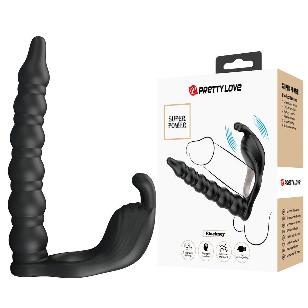 Anillo Vibrador con Vara Anal Blackney Pretty Love 