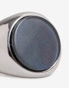 Anillos Medianos y Grandes Perlas Anillo Nácar. - Plateado Rodio