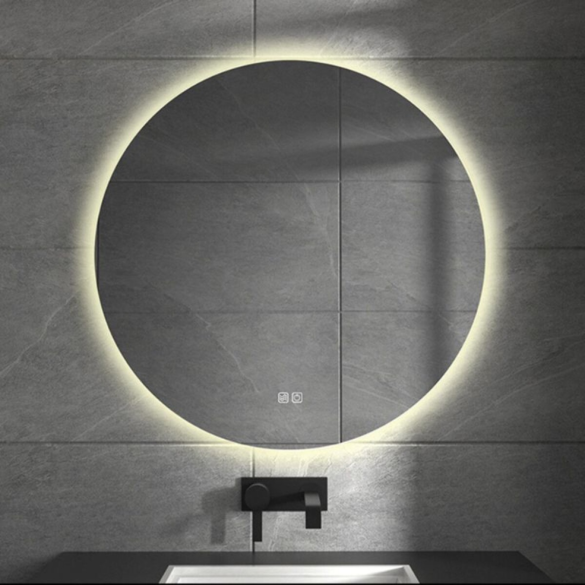 ESPEJO CON LUZ LED Y ANTI EMPAÑE REDONDO 70 CM - E25-129 