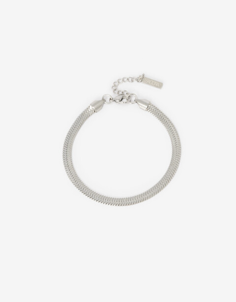 Pulseras Flexibles Metal Pulsera Flexible De Acero - Plateado