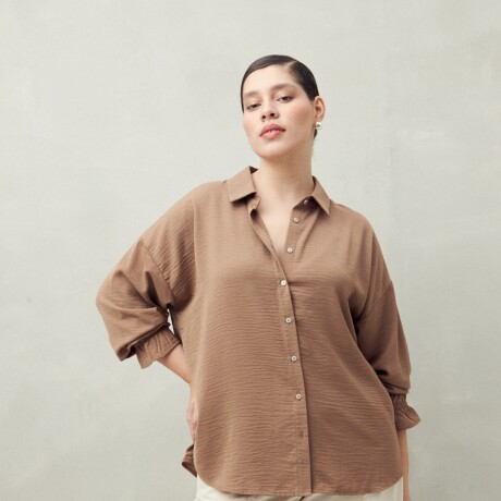 CAMISA BURBUJA Marron