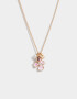 Cadena Corta con Dije Con flores Collar Corto Con Flores - Dorado