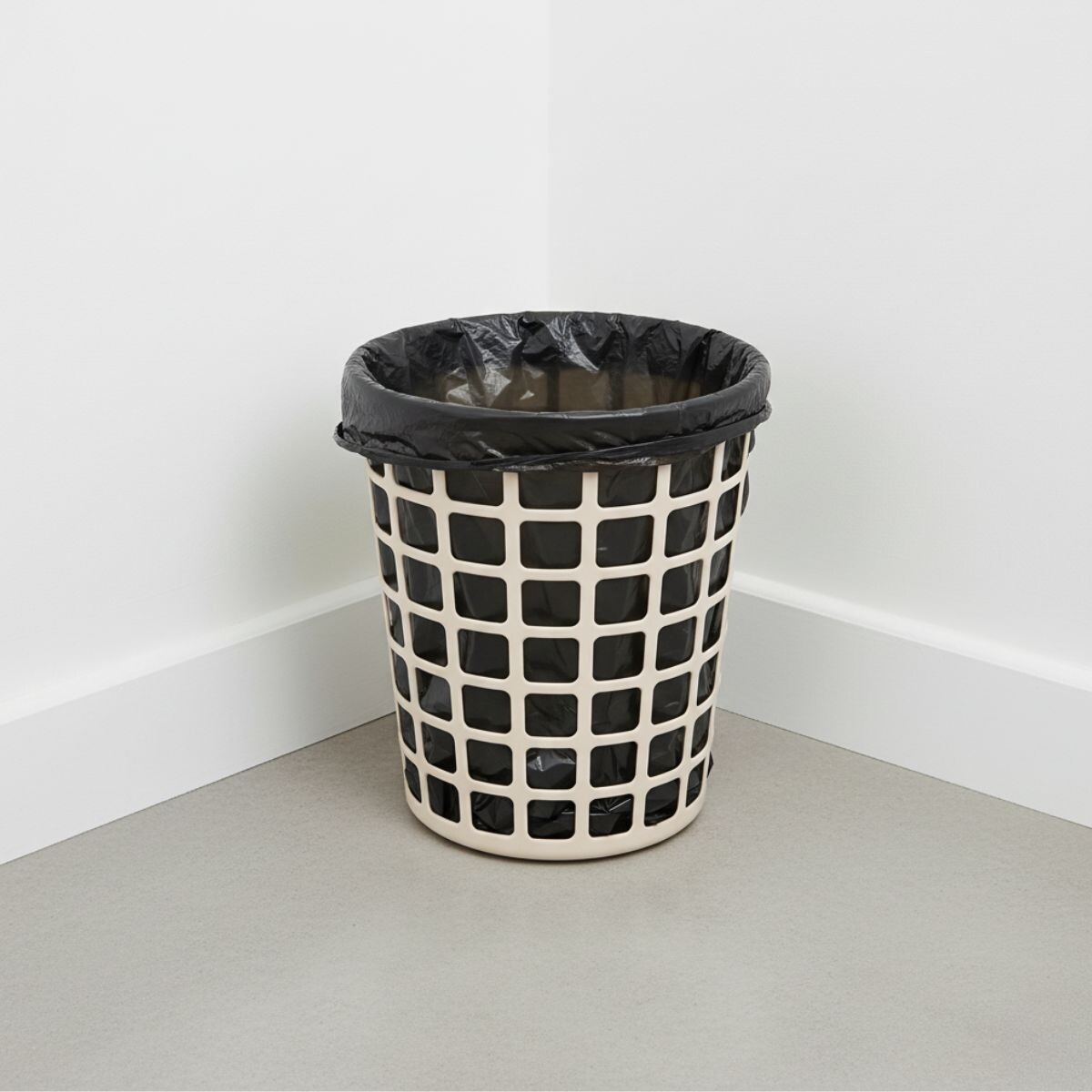 Cesto redondo calado 9 lts - BEIGE 