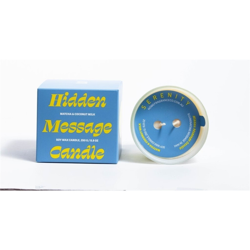 Vela Aromatica 250g Mensaje Oculto Matcha Coconut Milk