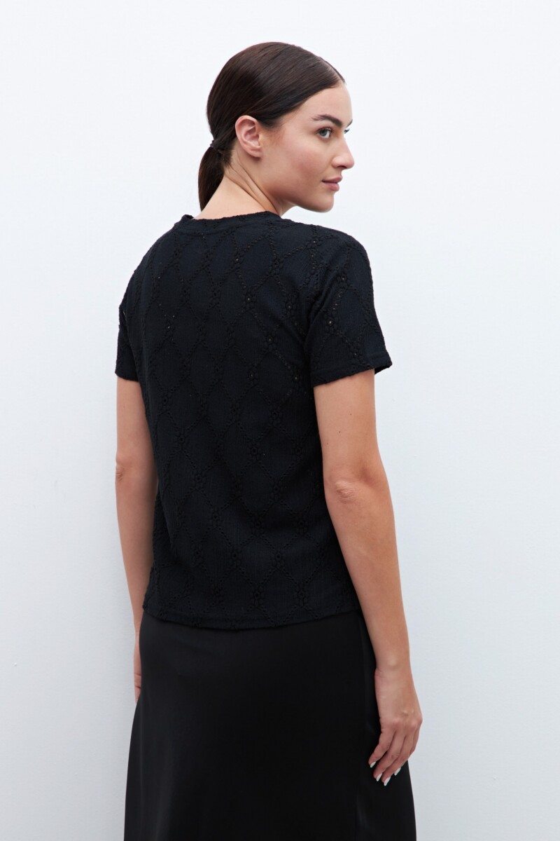 Blusa broderie negro