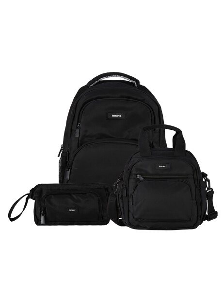 Mochila, Lunchera y Cartuchera Quid AirFlow Negro