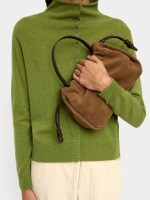 Bolso De Mano Con Piel Ante camel