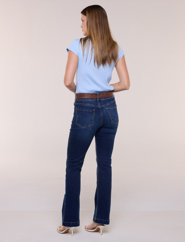 Jean Bootcut Con Cinto JEAN OSCURO
