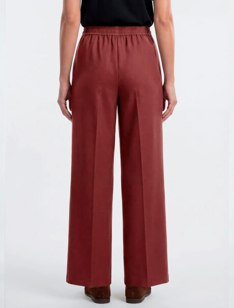 PANTALÓN TIRO MEDIO - BORDEAUX ROJO