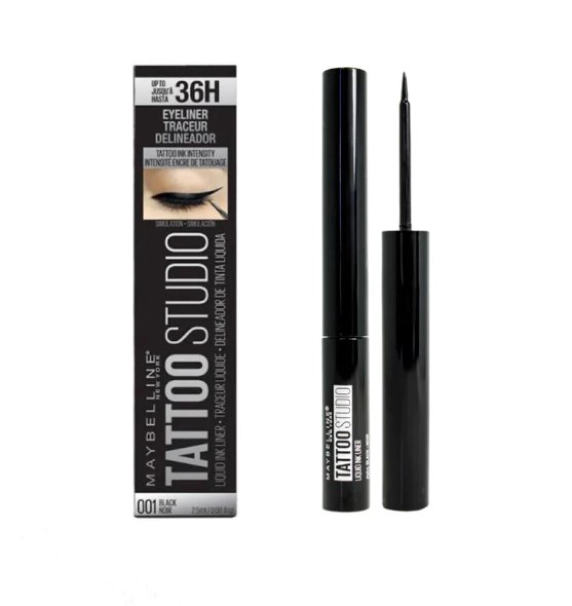 MAYBELLINE TATTOO STUDIO DELINEADOR LIQUIDO N°001 BLACK 
