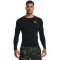 UA HG Armour Comp LS-WHT BLK-001