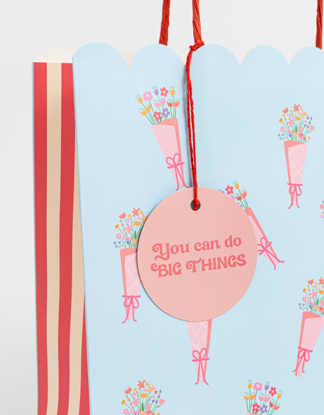 Accesorios Regalos Flores Bolsa De Regalo Tamaño Mediano - Azul Celeste