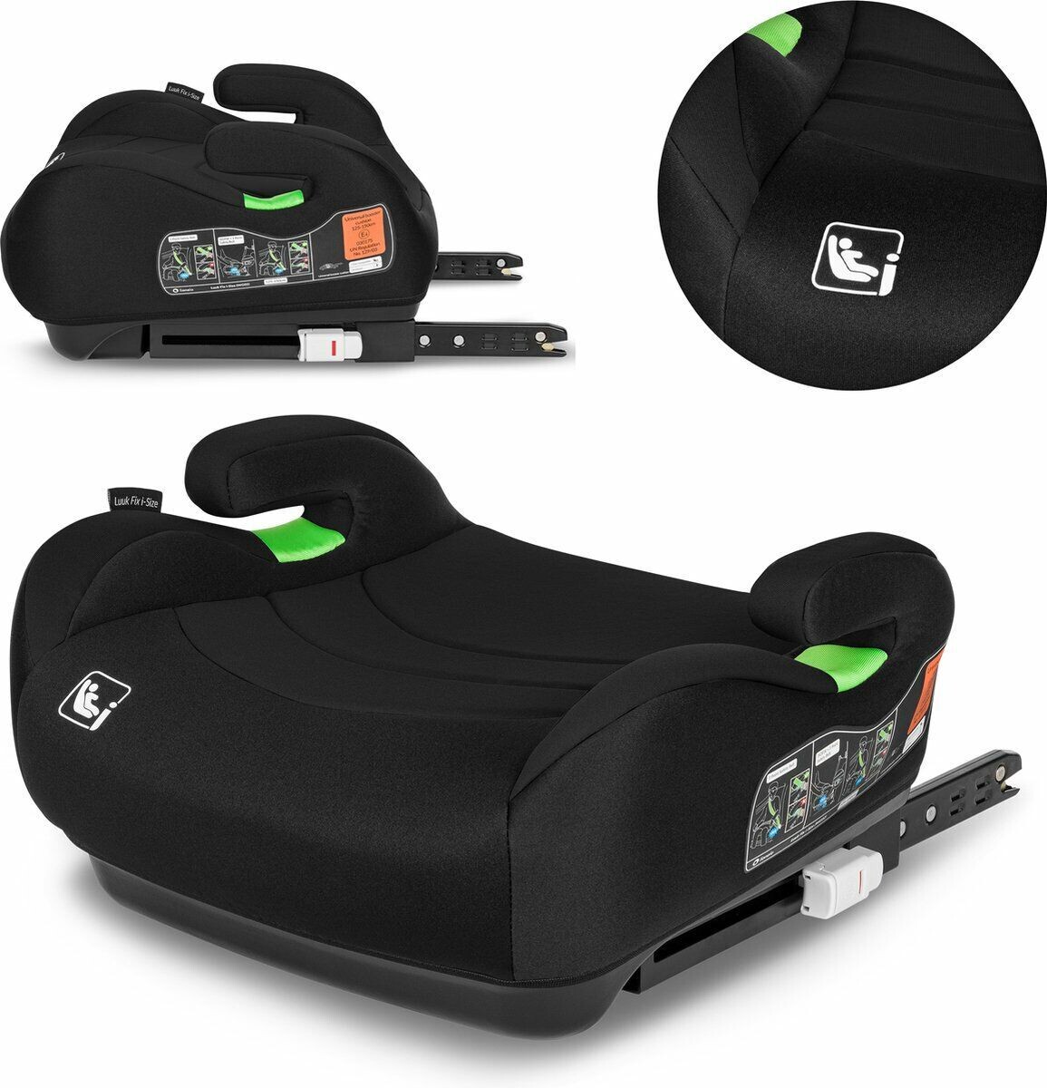 Booster con isofix 22 a 36kg - Black carbon 