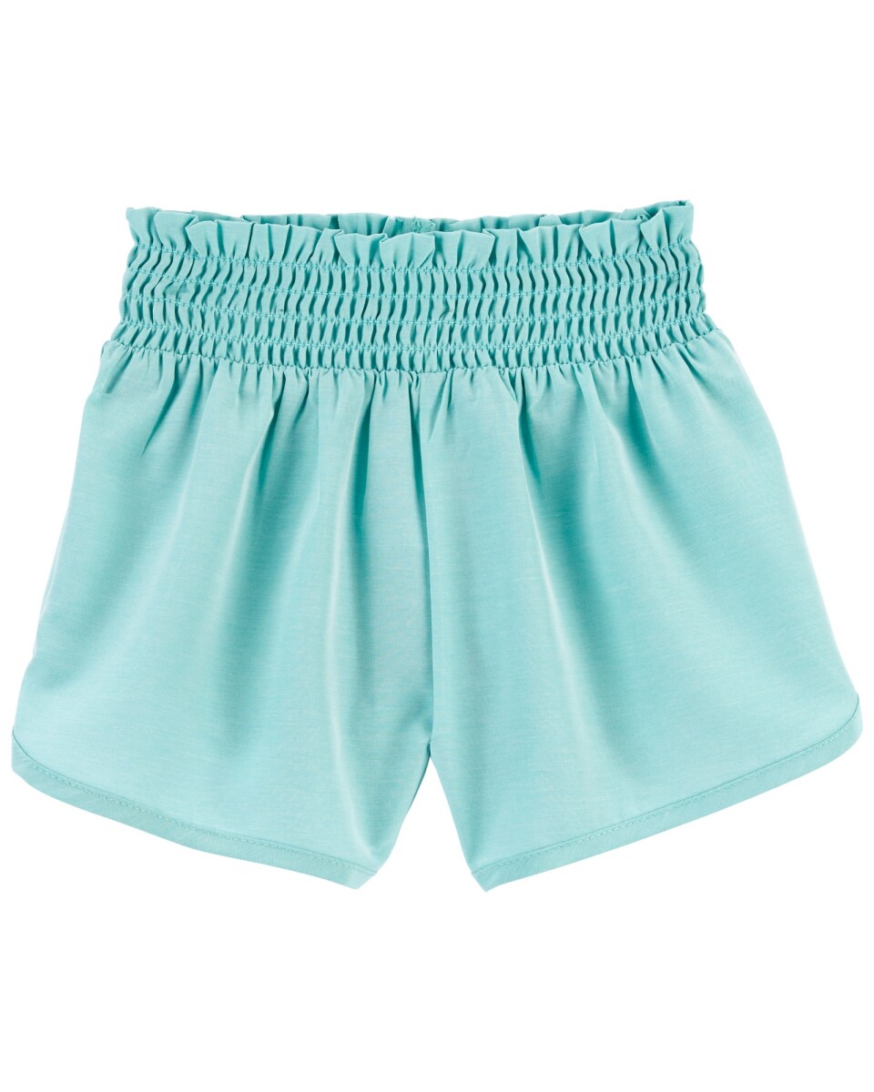Short activo de popelina, con fruncido 