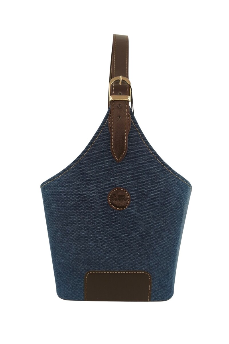 Matera canasto en lona Azul