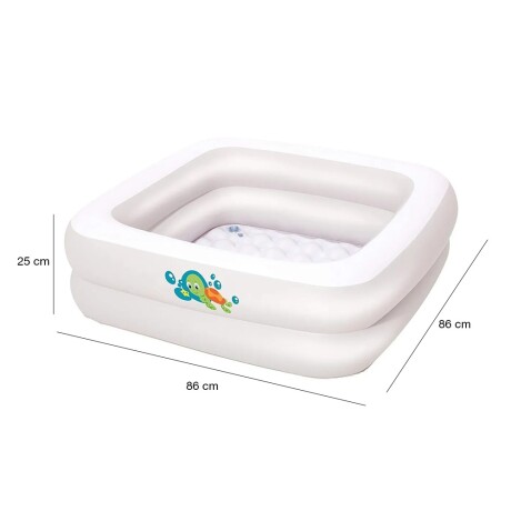 Piscina Inflable Para Niños Facil Armar Portatil Colores Blanco