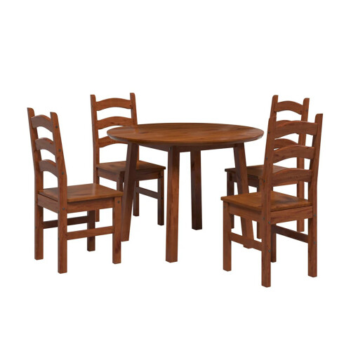 Conjunto de Comedor 4 sillas - Brunei Nogal