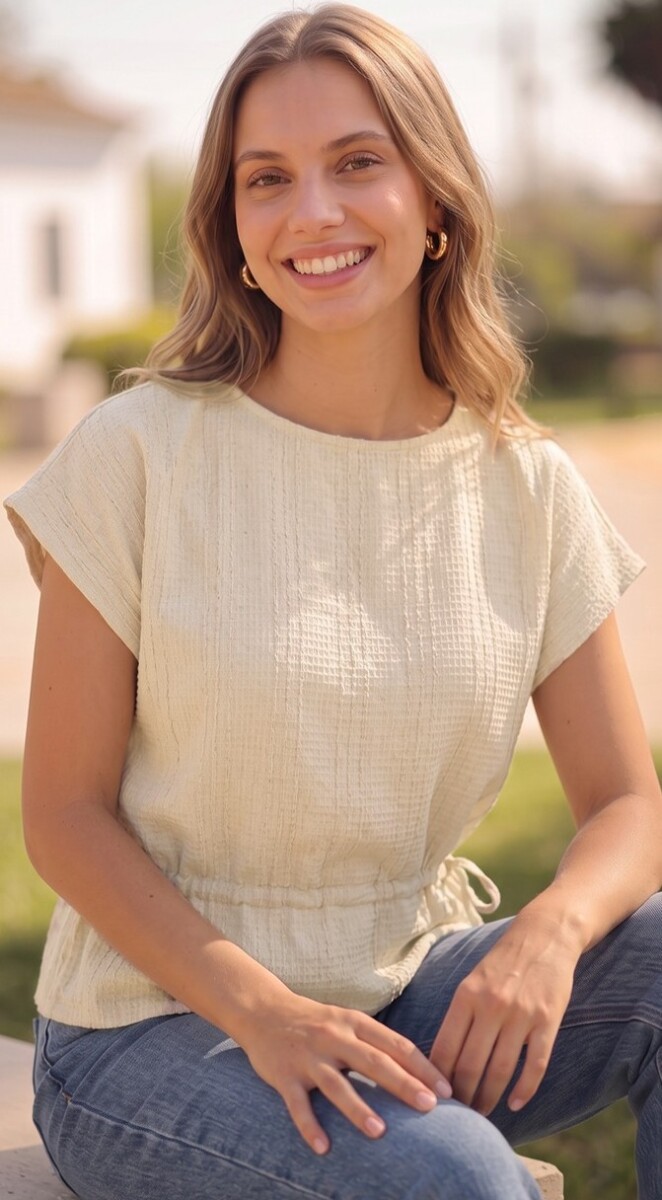 Blusa Casual. - Natural 
