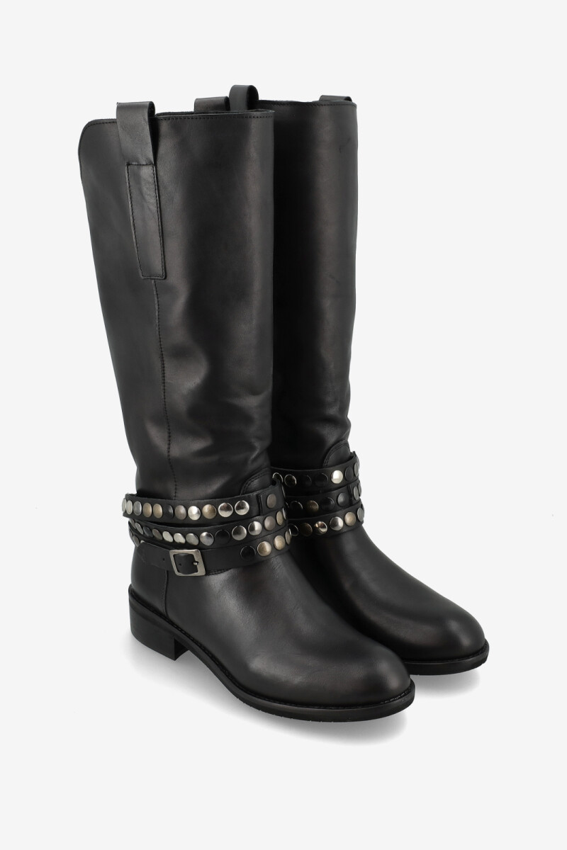 Bota larga Negro