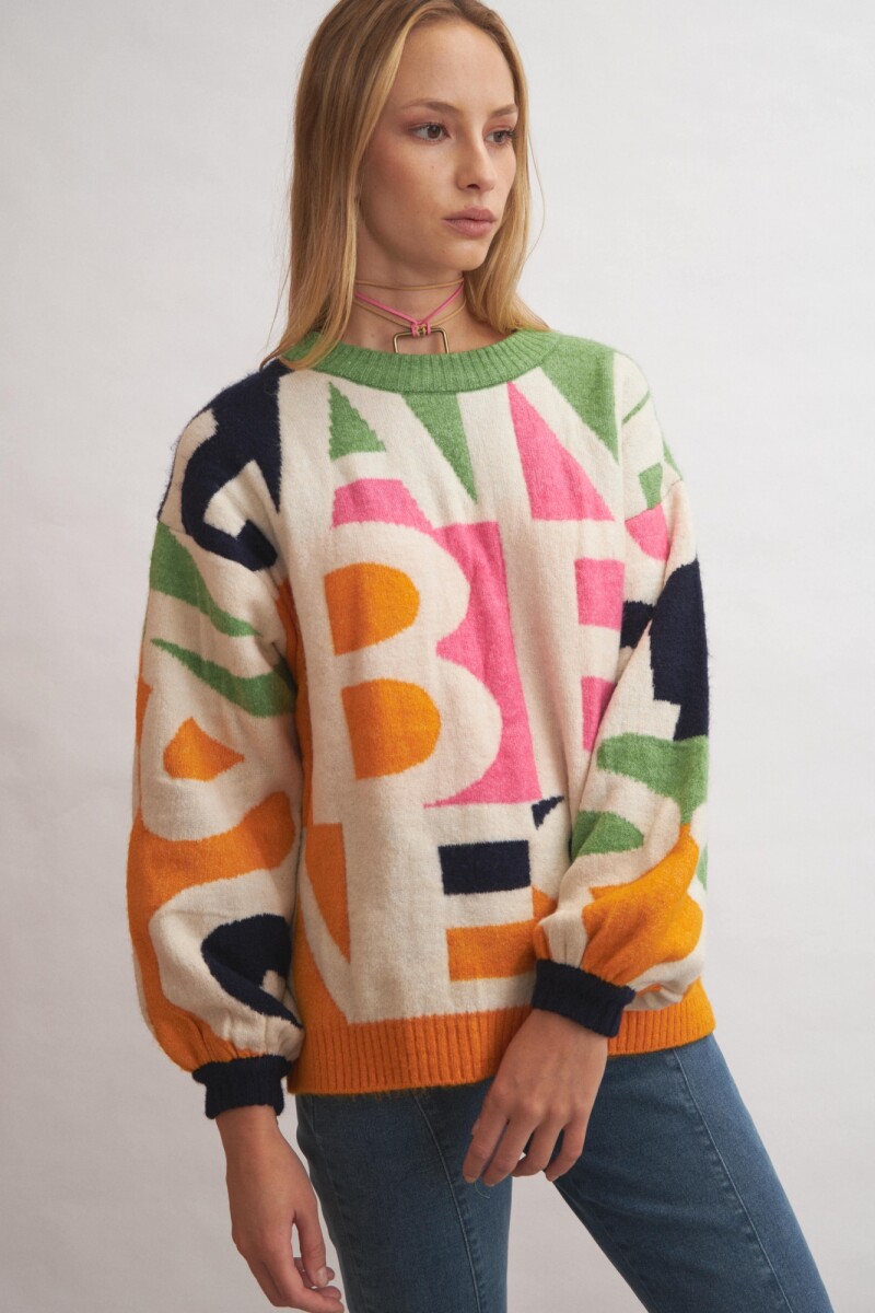Sweater Ganesha Verde, Fucsia, Naranja