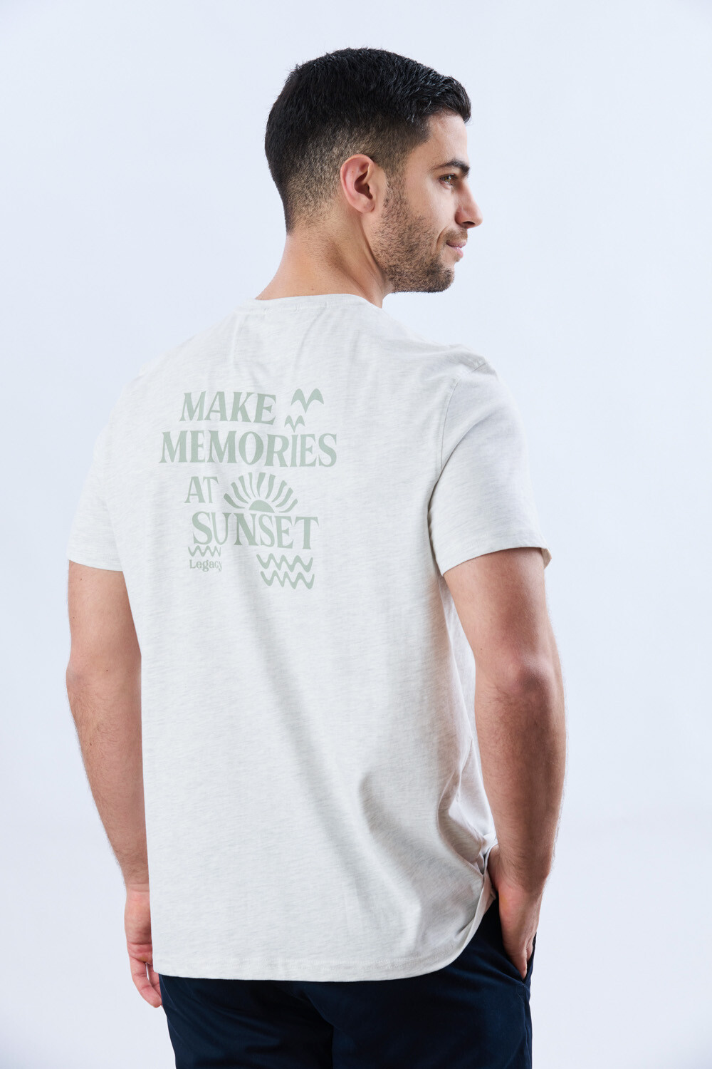 REMERA ESTAMPADA DE ALGODÓN Gris