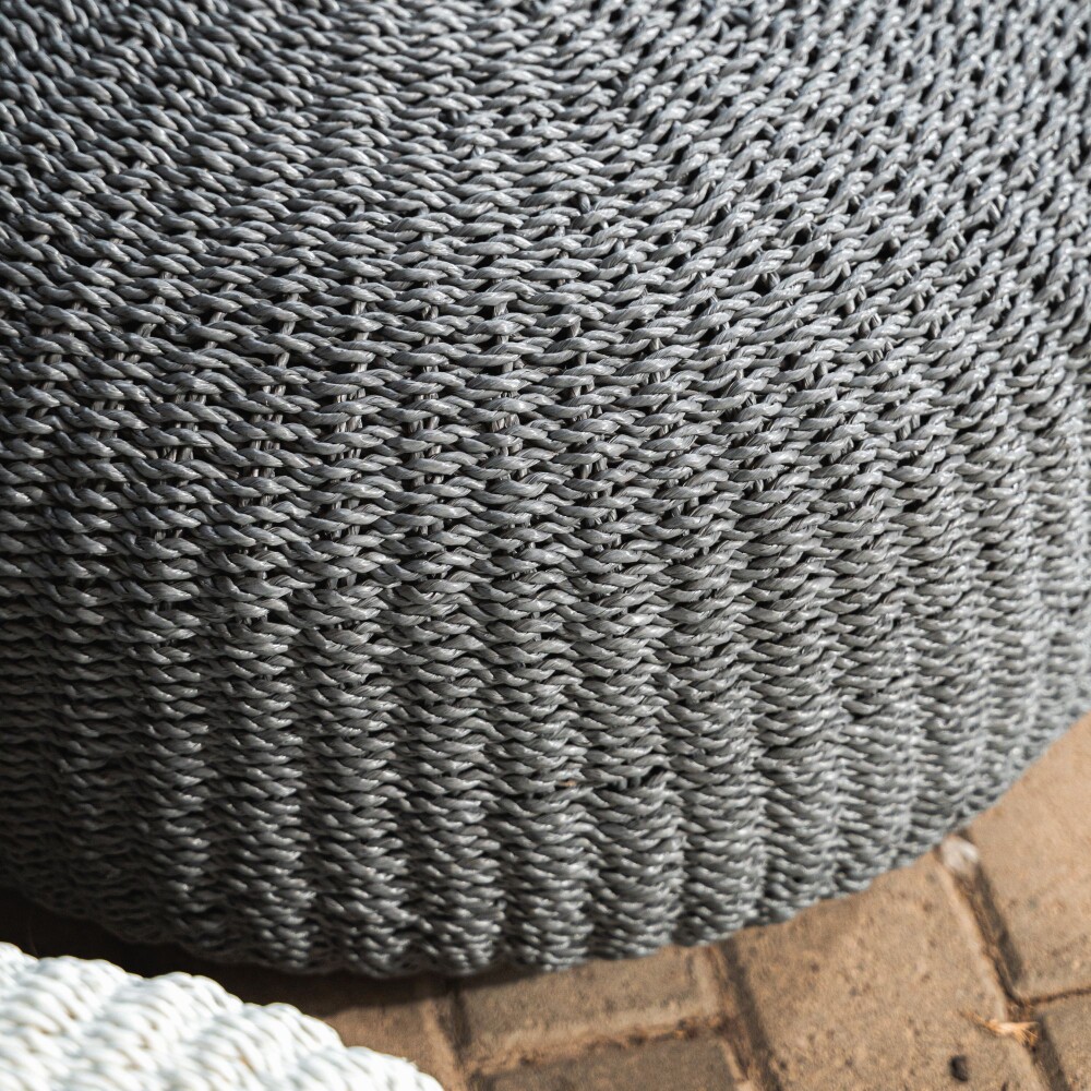 Puff apto para exterior, Tulum gris Puff apto para exterior, Tulum gris