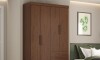 Ropero Primordial Max 4 Puertas 2 Cajones Jacaranda