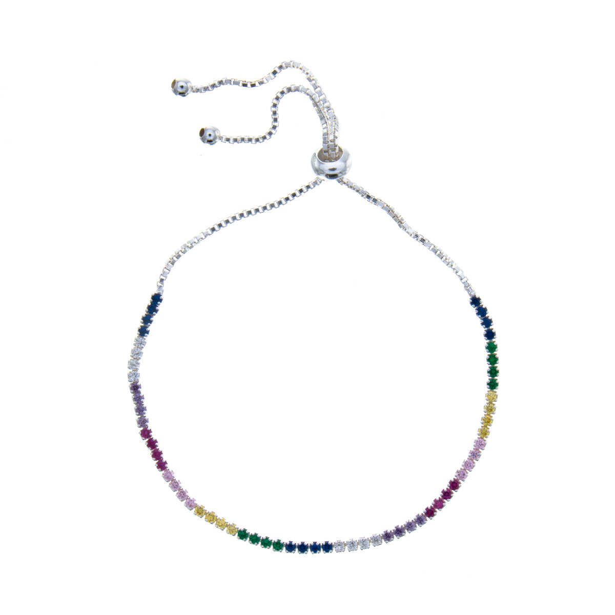 Pulsera de plata 925 con circonias. 