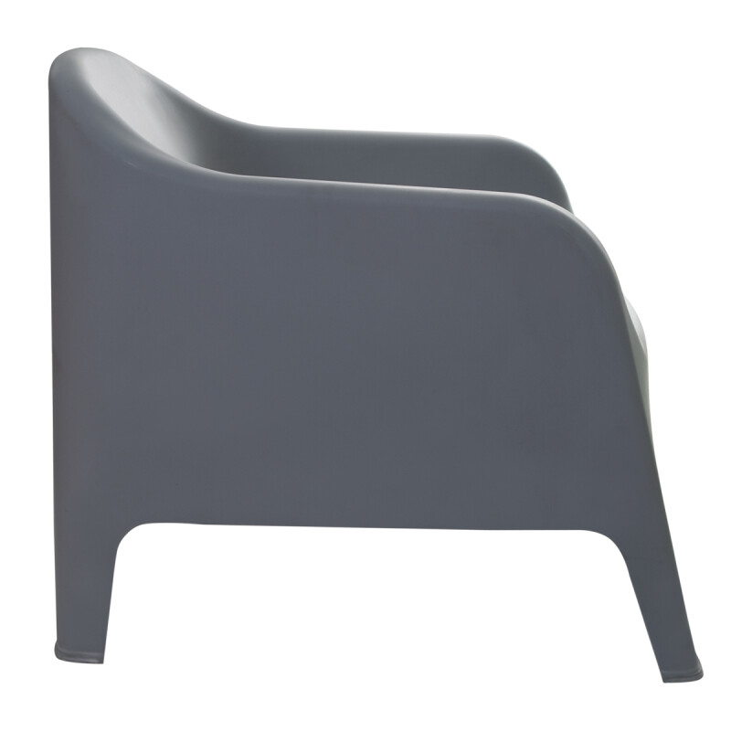 4 Sillones Skarpo + Mesa redonda Puket GRIS