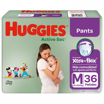 Pañales Huggies Active Sec Baby Pants M X36 Pañales Huggies Active Sec Baby Pants M X36