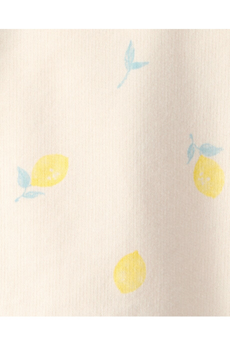 Buzo de algodón, color marfil, diseño limones Buzo de algodón, color marfil, diseño limones