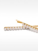Horquillas Con Perlas dorado