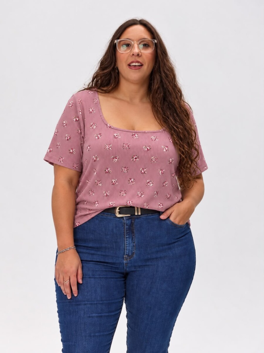 Remera Manuc Rosa estampada