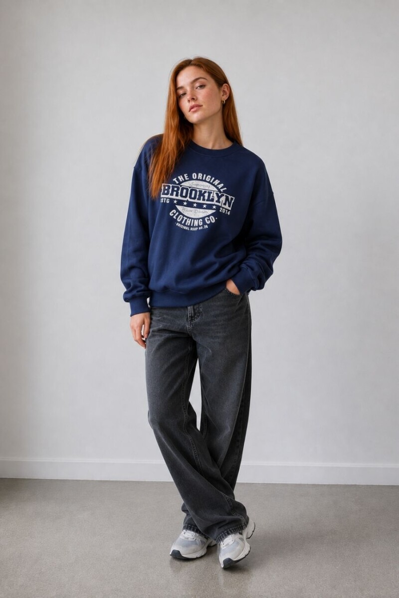 BUZO SLOWLY 8684 - AZUL 