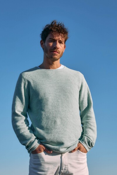 Sweater Theodor Tejido Ligero Granite Green