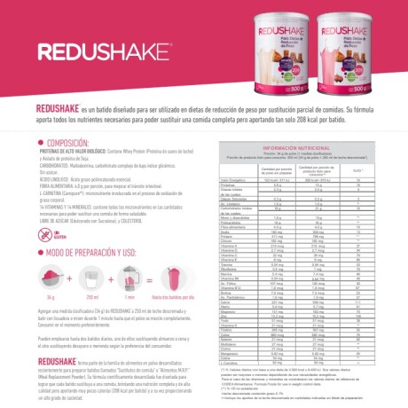 Redushake 500g Cibeles Nutrition Frutilla