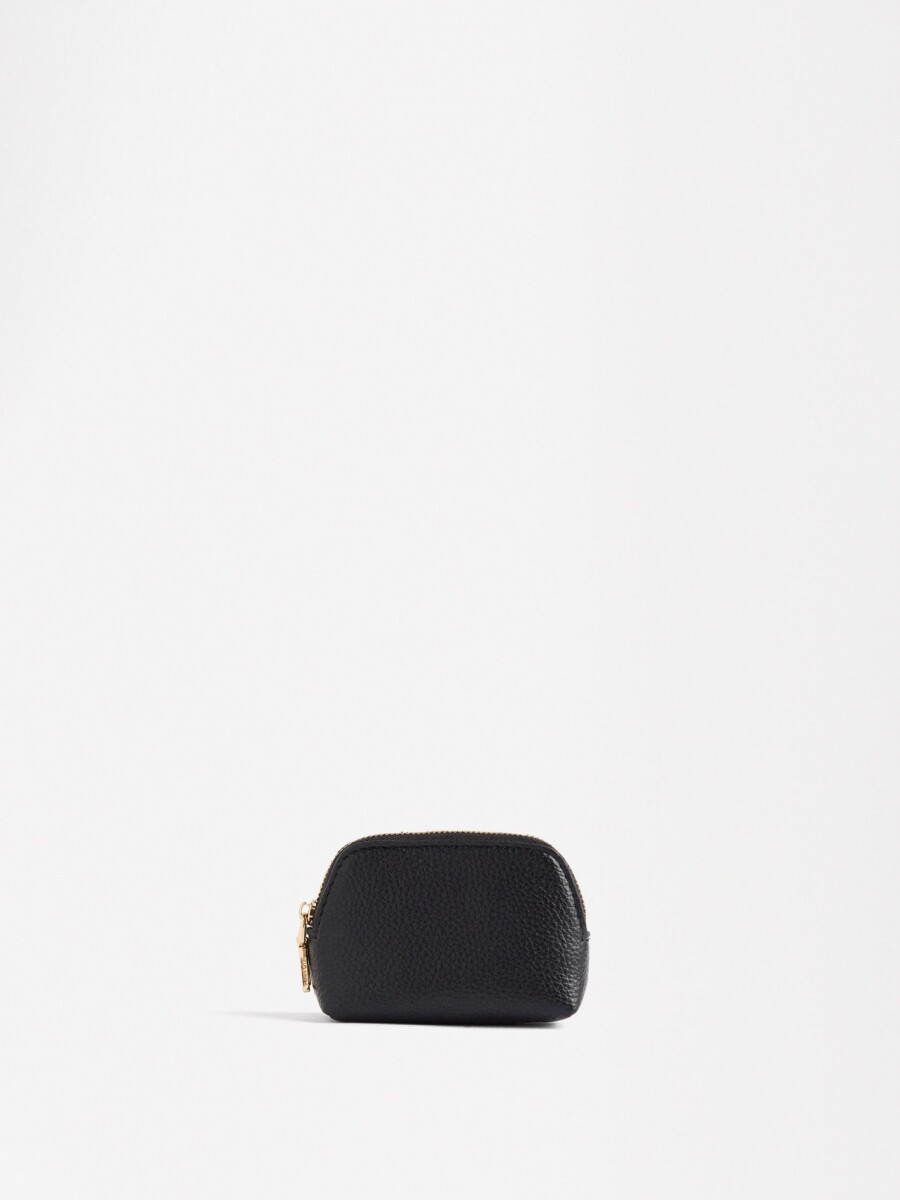 Monedero Con Textura negro