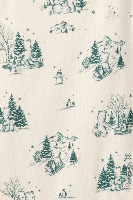 Body Gráfico Bebé Ivory Frost Toile